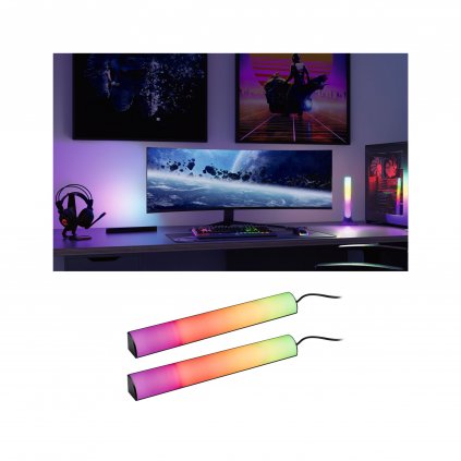Paulmann EntertainLED Dynamic, sada 2ks světelných RGB lišt do USB, délka 30cm, 2x0,6W , dálkové ovládání