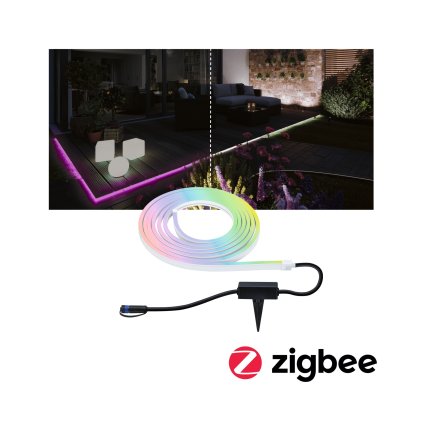 Paulmann Plug&Shine Neon LED pásek RGBW 22W, 5m IP67, ZigBee, 24V