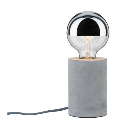 Paulmann Mik, jednoduchá betonová stolní lampa pro designovou žárovku, 1xE27, výška 13cm