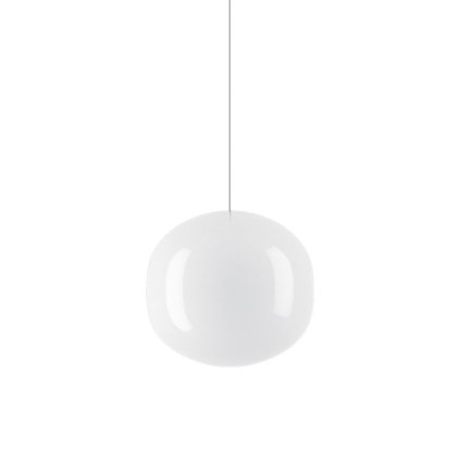Lodes Volum 22, závěs z bílého foukaného skla, 1x25W E27, prům.22cm