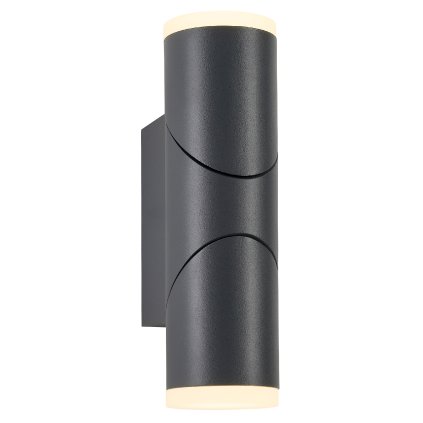 Venkovní válcové nástěnné svítidlo Evo Up/Down LED 12,5W 3000K, otočné, antracit, IP54