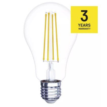 LED žárovka filament E27 10,5W, 1521lm, náhrada za 100W, teplá bílá 2700K