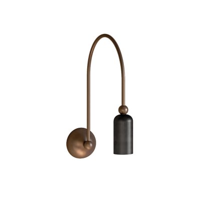 Il Fanale Madame, nástěnné svítidlo v úpravě morocco + grafene, 1x5W LED GU10, prům. 6cm