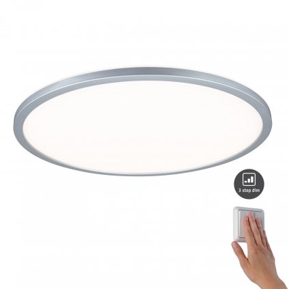 Paulmann Atria Shine, matně chromové stropní svítidlo s korónou, 22W LED 3000K tříkrokové stmívání, průměr 42cm