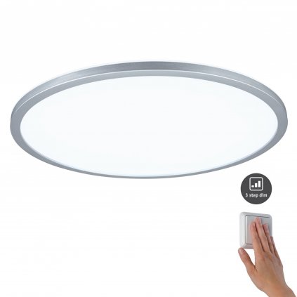 Paulmann Atria Shine, matně chromové stropní svítidlo s korónou, 22W LED 4000K tříkrokové stmívání, průměr 42cm