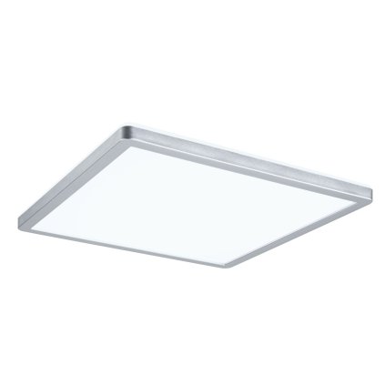 Paulmann Atria Shine, matně chromové stropní LED svítidlo s korónou, 16W LED 4000K, 29x29cm