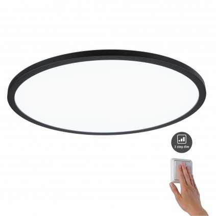 Paulmann Atria Shine, černé stropní svítidlo s korónou, 22W LED 4000K tříkrokové stmívání, průměr 42cm