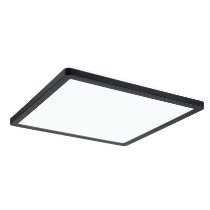 Paulmann Atria Shine, černé stropní LED svítidlo s korónou, 16W LED 4000K, 29x29cm