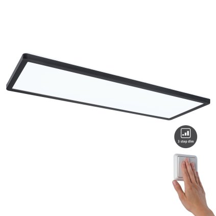 Paulmann Atria Shine, černé stropní svítidlo s korónou, 22W LED 4000K tříkrokové stmívání, 58x20cm