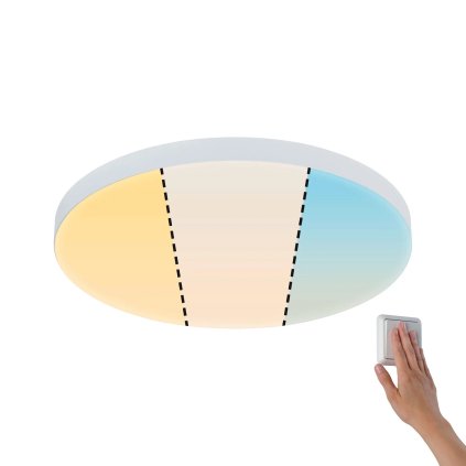 Paulmann Velora, bílé stropní svítidlo s funkcí White Switch 13W LED 3000/4000/6500K, průměr 30cm