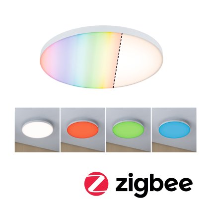 Paulmann Velora, subtilní stropní LED panel bez rámečku RGBW, ZigBee, 22W LED 3000K, průměr 40cm