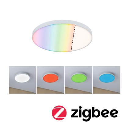 Paulmann Velora, subtilní stropní LED panel bez rámečku RGBW, ZigBee, 16,5W LED 3000K, průměr 30cm
