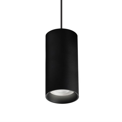 LED2 Luky Z, černý závěsný váleček, 20W LED 3000K DALI, výška 19,2cm