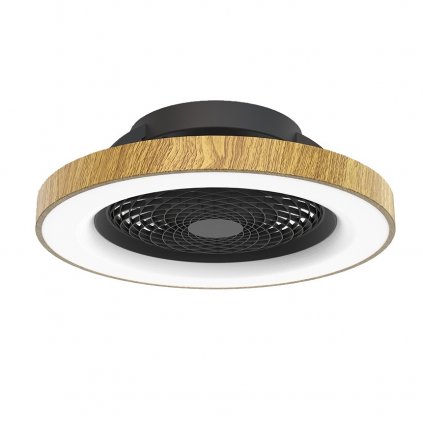 Mantra Tibet, stropní svítidlo s ventilátorem a dálkovým ovladačem, LED 70W 2700K-5000K, dřevo/černá, průměr 65cm