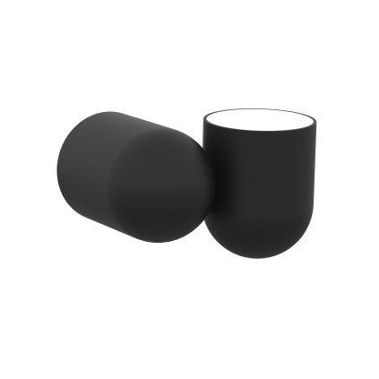 Mantra Ios, nástěnné/stropní svítidlo 1xGU10, černá, průměr 6cm