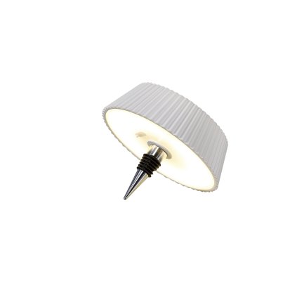Mantra Relax, nabíjecí lampa ve tvaru zátky na láhev LED 2W 3000K, bílá, průměr 14cm