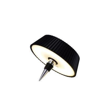 Mantra Relax, nabíjecí lampa ve tvaru zátky na láhev LED 2W 3000K, černá, průměr 14cm