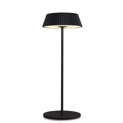 Mantra Relax, stolní nabíjecí lampa LED 2W 3000K, černá, výška 35cm, IP54