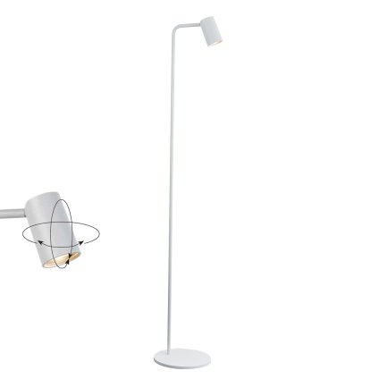 Mantra Sal, bílá stojací lampa s otočnou hlavou 1xGU10, výška 123,5cm