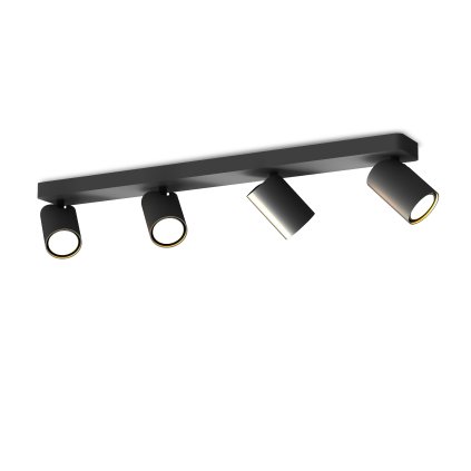 Mantra Sal, černé stropní spotové svítidlo 4xGU10, délka 65cm