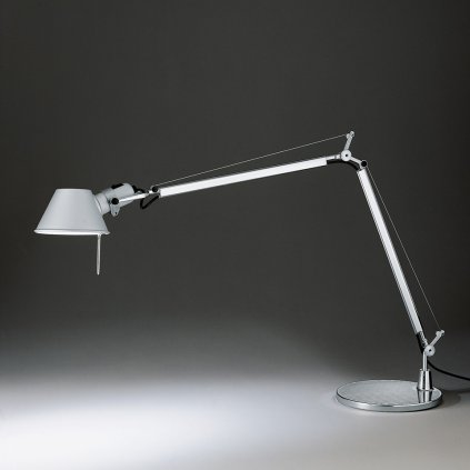 Artemide Tolomeo Tavolo, hliníková stolní lampa s vypínačem, 1x10W LED E27, 78+64cm
