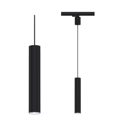 Paulmann ProRail3 Artemons, černé závěsné svítidlo, 1x10W GU10, výška 38cm