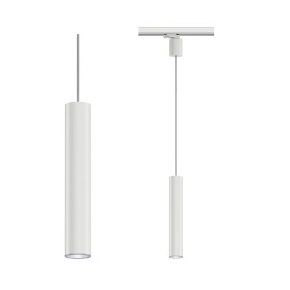 Paulmann ProRail3 Artemons, bílé závěsné svítidlo, 1x10W GU10, výška 38cm