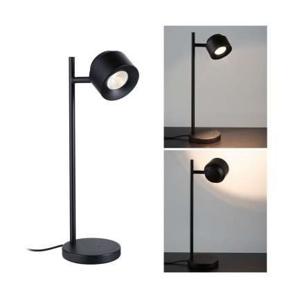 Paulmann Puric Pane, moderní stolní lampa s nastavitelnými reflektory, 1x5,5 LED 2700K tříkrokové stmívání, výška 40cm