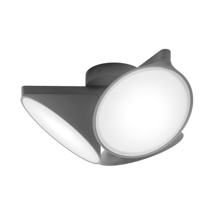 Axolight Orchid, antracitové stropní svítidlo, 3x10W LED 3000K stmívatelné, prům. 38,2cm