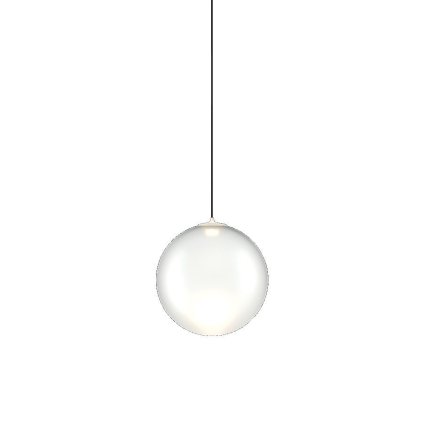 Lodes Random Solo 12, závěs z bílého foukaného skla, 1x3W LED 3000K, prům.12cm