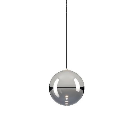 Lodes Random Solo 12, závěs z chromového foukaného skla, 1x3W LED 3000K, prům.12cm