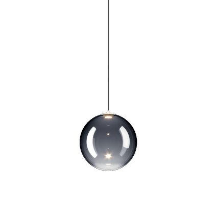 Lodes Random Solo 12, závěs z kouřového foukaného skla, 1x3W LED 3000K, prům.12cm