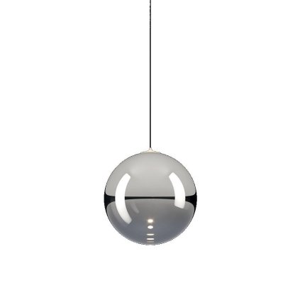 Lodes Random Solo 14, závěs z chromového foukaného skla, 1x3W LED 3000K, prům.14cm