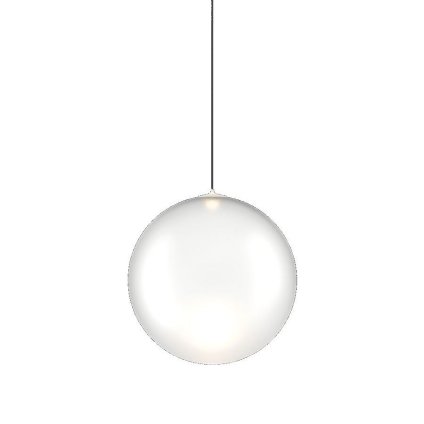 Lodes Random Solo 18, závěs z bílého foukaného skla, 1x3W LED 3000K, prům.18cm