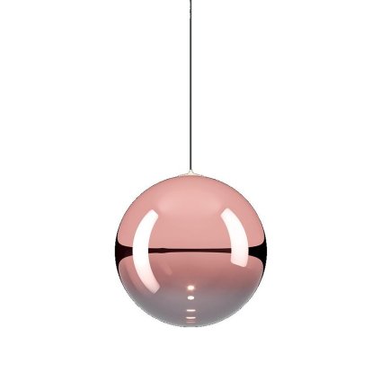 Lodes Random Solo 18, závěs z červeno-zlatého foukaného skla, 1x3W LED 3000K, prům.18cm