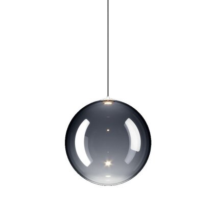Lodes Random Solo 18, závěs z kouřového foukaného skla, 1x3W LED 3000K, prům.18cm