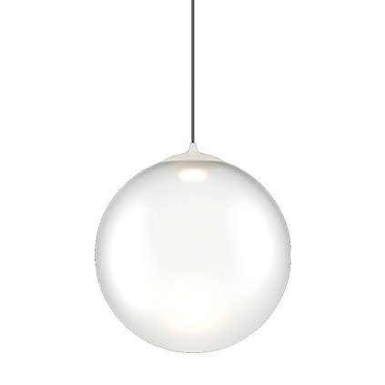 Lodes Random Solo 23, závěs z bílého foukaného skla, 1x5W LED 3000K, prům.23cm