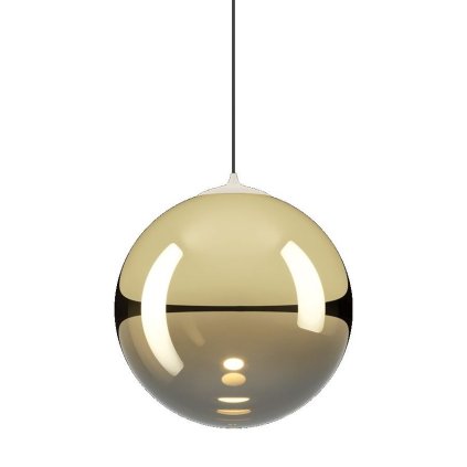 Lodes Random Solo 23, závěs ze zlatého foukaného skla, 1x5W LED 3000K, prům.23cm