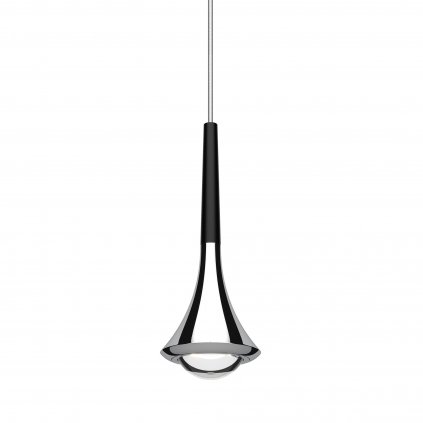 Lodes Rain cluster, závěsné svítidlo ve tvaru kapky chrom/černá, 1x11W LED 3000K stmívatelné, výška 21cm