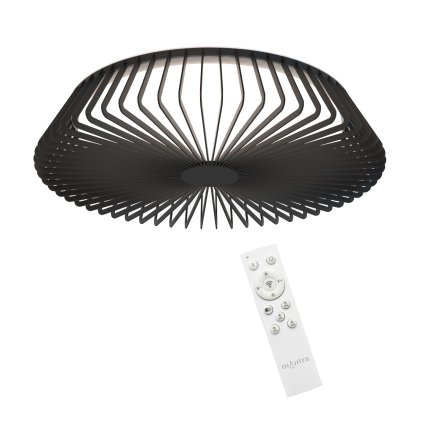 Mantra Himalaya, černé stropní svítidlo s dálkovým ovladačem LED 80W 2700K-5000K, průměr 63cm