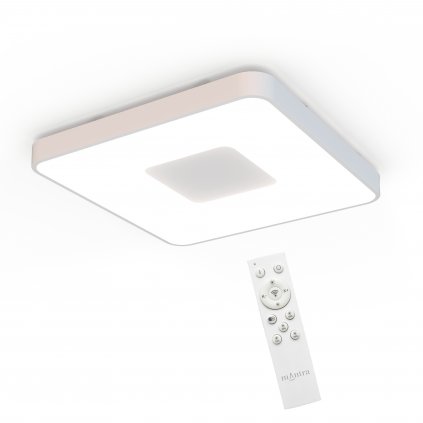 78357 mantra coin square bile stropni svitidlo s dalkovym ovladacem led 100w 2700k 5000k 54x54cm