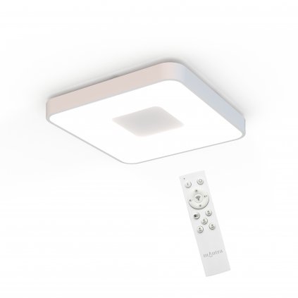 78366 mantra coin square bile stropni svitidlo s dalkovym ovladacem led 80w 2700k 5000k 44x44cm