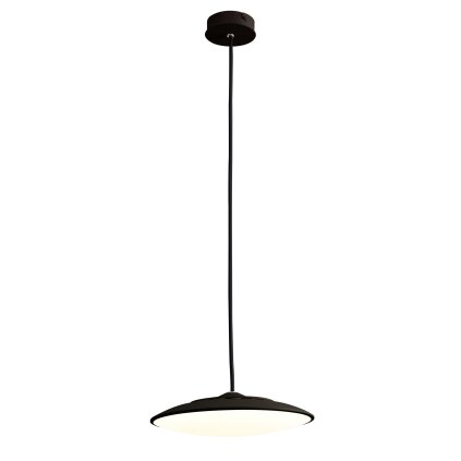 Mantra Slim, černé závěsné svítidlo LED 16W 3000K, průměr 25cm