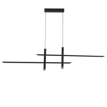 Mantra Esparta, moderní závěsné svítidlo LED 50W 3000K černá/zlatá, délka 153cm