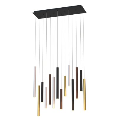 Mantra Cala, závěsné svítidlo 14x 6W LED 3000K bílá/černá/zlatá/corten, 30x90cm