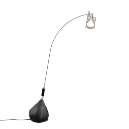 Axolight Bul-bo, industriální stojací lampa se stmívačem, 16W LED 2700K, hliník/černá, výška 233cm