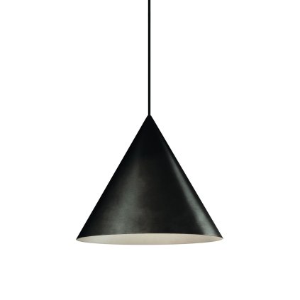 Il Fanale Cone, závěsné kovové svítidlo v úpravě grafene, 1xE27 max 15W, prům. 25cm