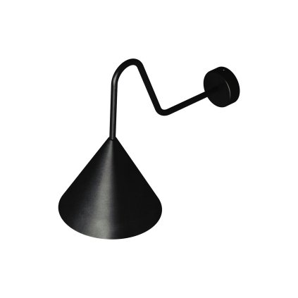 Il Fanale Cone, nástěnné kovové svítidlo v úpravě grafene, 1xE14 max 10W, prům. 21cm, výška 33cm