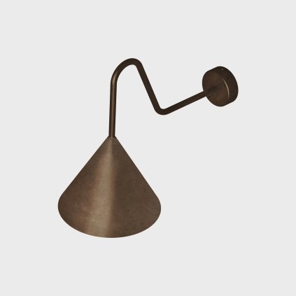 Il Fanale Cone, nástěnné kovové svítidlo v antické úpravě, 1xE14 max 10W, prům. 21cm, výška 33cm