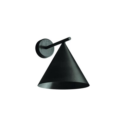 Il Fanale Cone, nástěnné kovové svítidlo v úpravě grafene, 1xE14 max 10W, prům. 21cm, výška 22cm